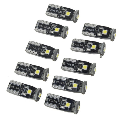 10Pc T10 3SMD LED Wedge Dome Light Bulbs for Car (Various Years)