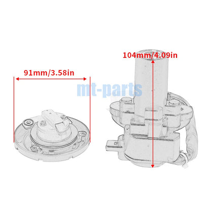 Ignition Key Switch & Fuel Tank Cap Lock Set for Kawasaki KLX125 D-Tracker (2010-14)