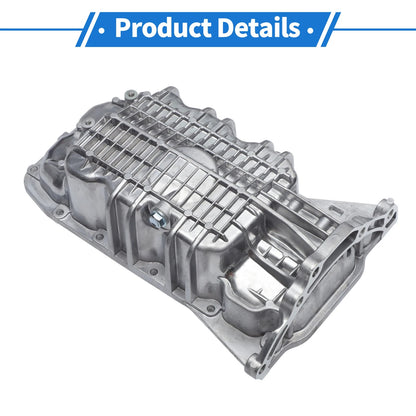 Engine Oil Pan for Ford Escape (2013-2018) - Aluminum Silver Tone