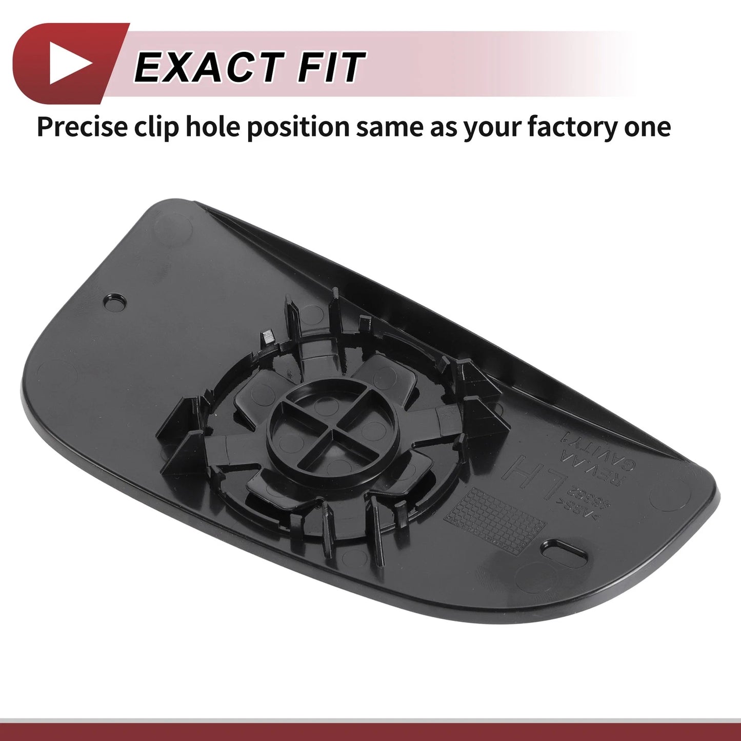 Left Driver Side Mirror Glass - Non-Heated Tow Mirror Replacement for Dodge