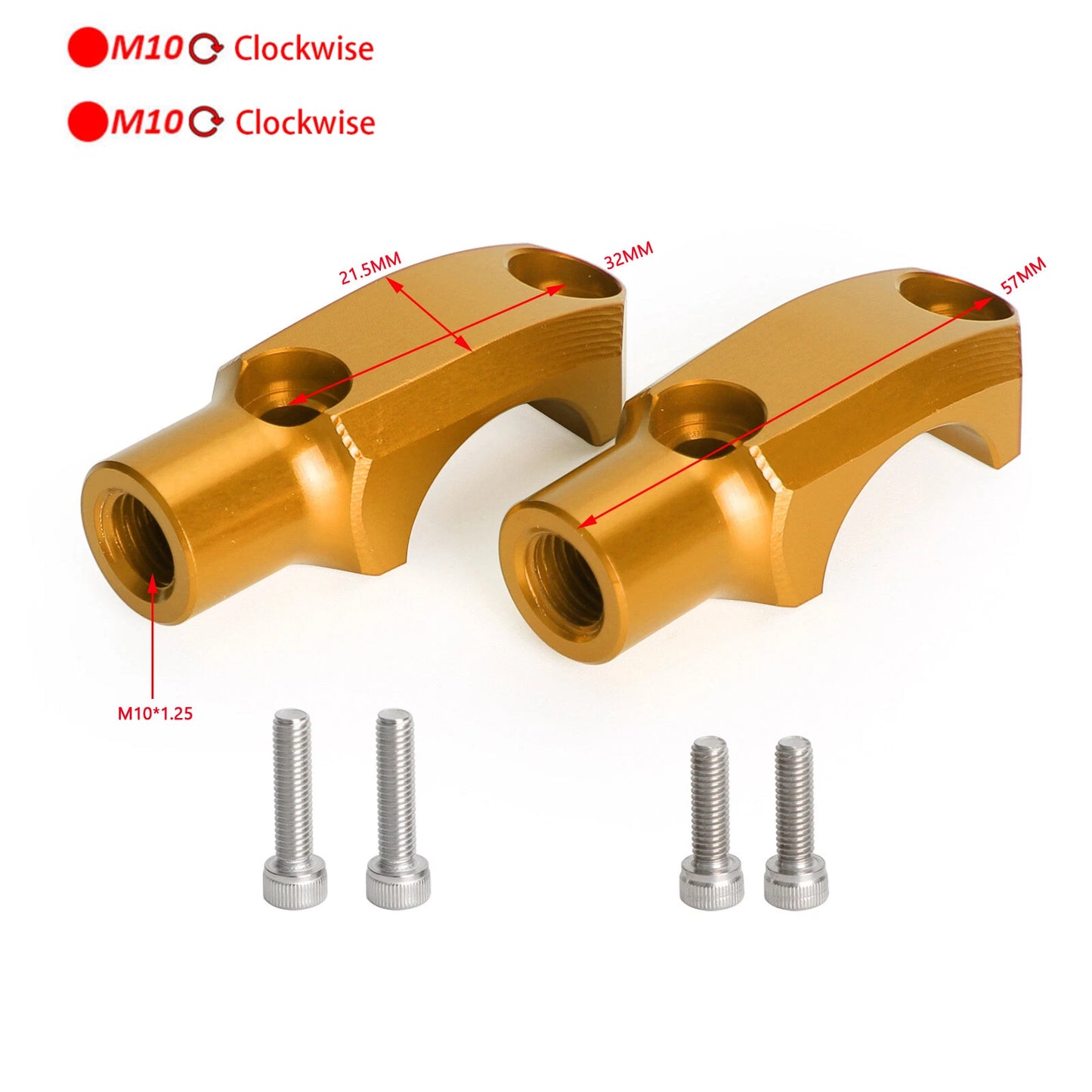 2 x Clamp Block Mounting Brake Master Cylinder for Kawasaki