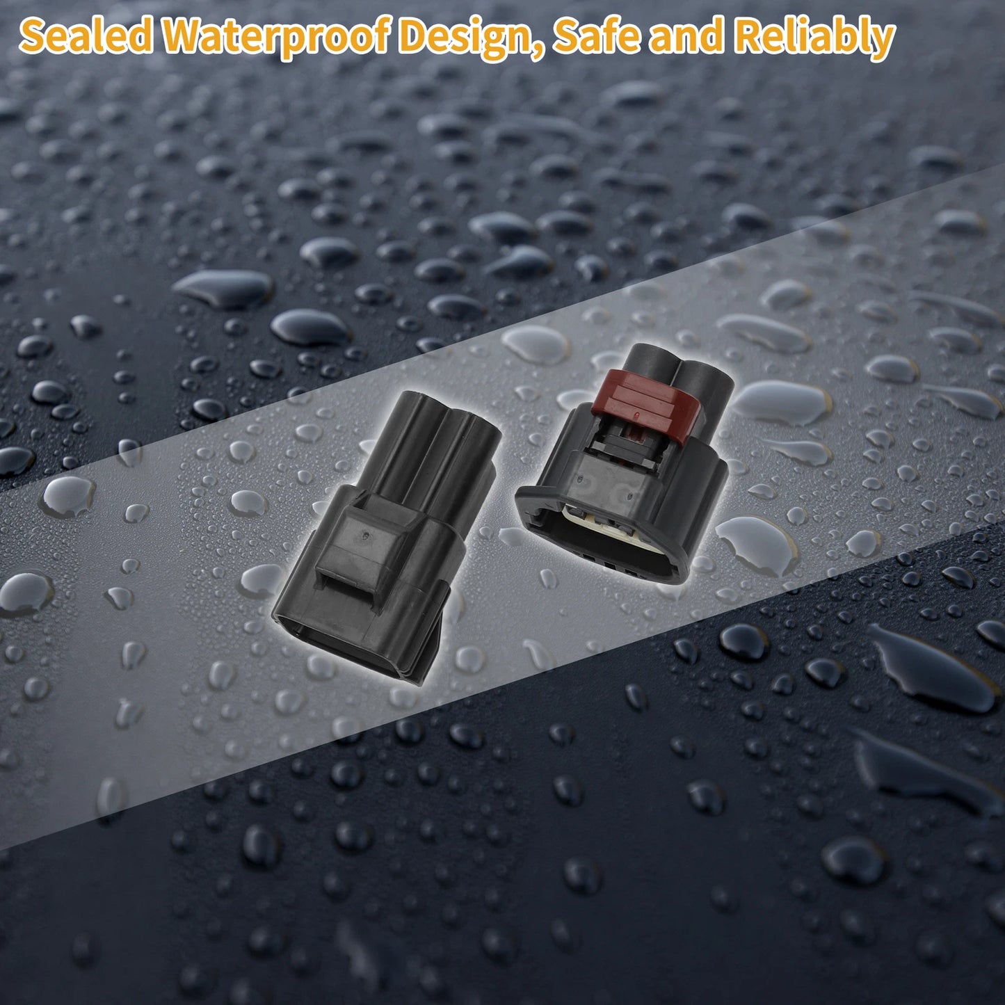 2 x Pin Engine Cooling Fan Motor Connector Plug for Ford