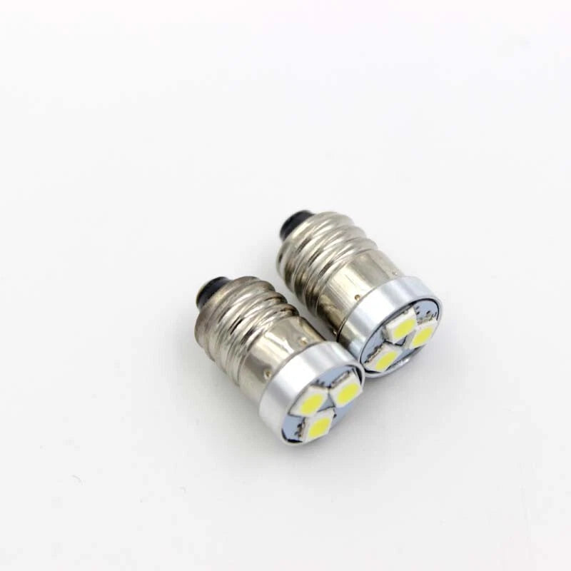 2pcs LED Bulb 200LM Flashlight Light Bike Lamp E10 3V 4.5V 6V 12V Standard