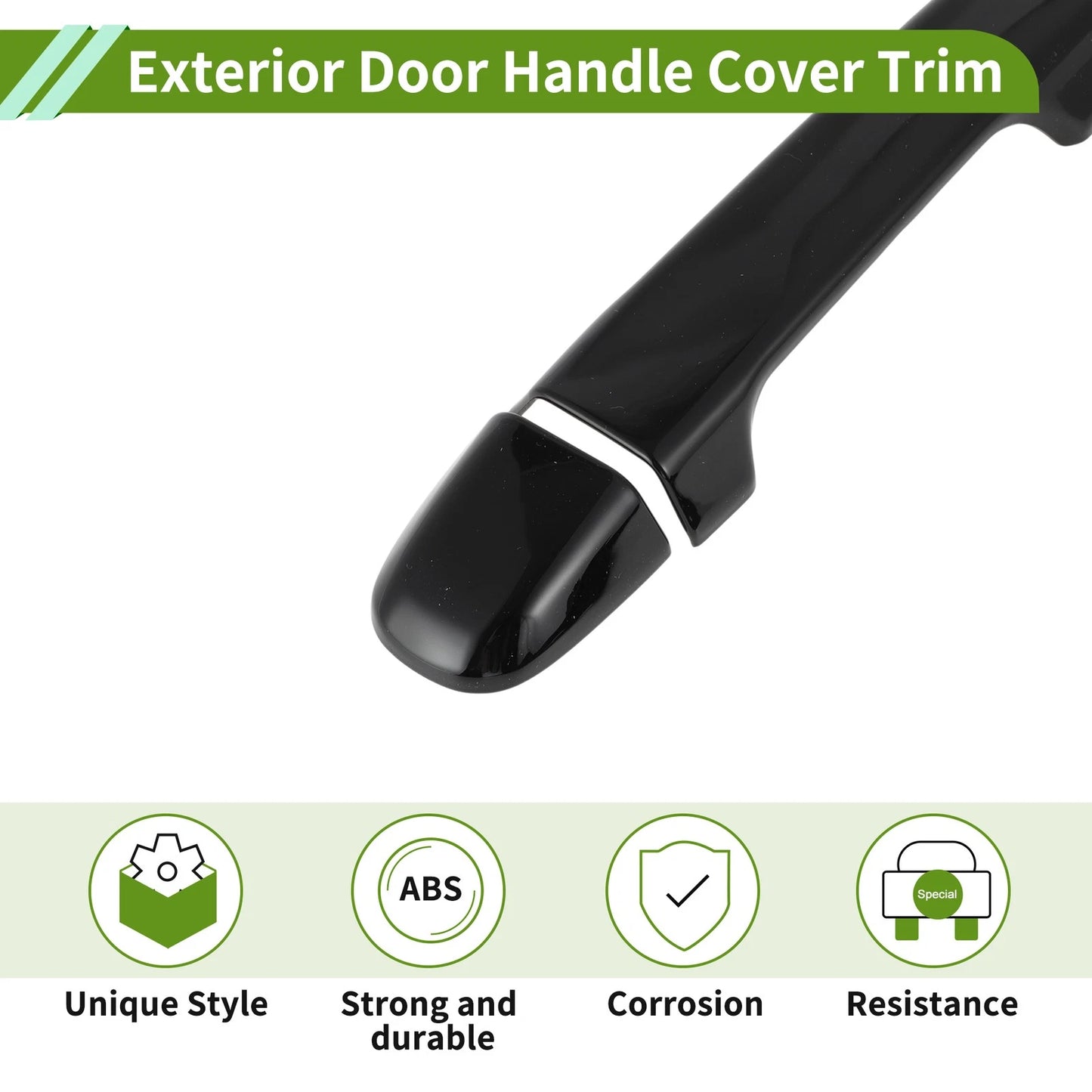 Gloss Black Exterior Door Handle Cover Trim for Toyota Alphard (2015-2021)