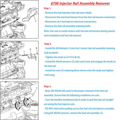 Fuel Injector Remover & Seals Tool Kit for EN-49245