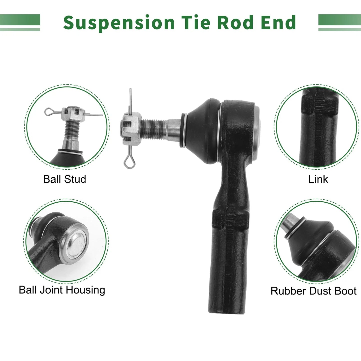 8pcs Suspension Kit Inner/Outer Tie Rod End Ball Joint for GMC Sierra 3500