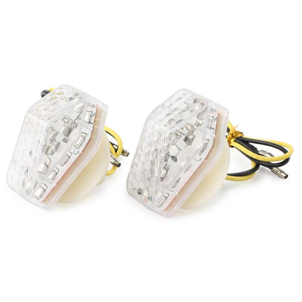2 x Clear LED Turn Signal Lights for Suzuki GSXR650 GSXR1000 (2001-2005)