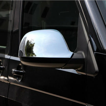 Chrome Side Door Mirror Covers for VW T5 T6 Multivan Transporter (2009-2022)
