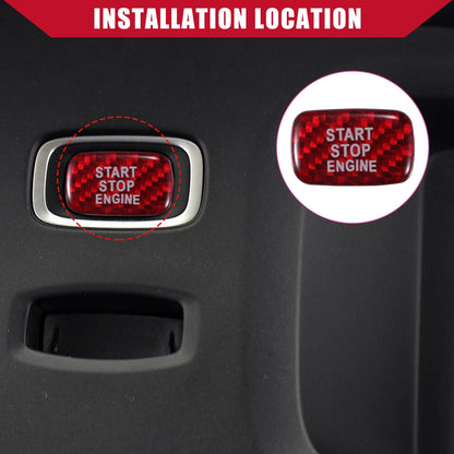 Carbon Fiber Engine Start Stop Button Cover for Volvo S60 (2011-2018)