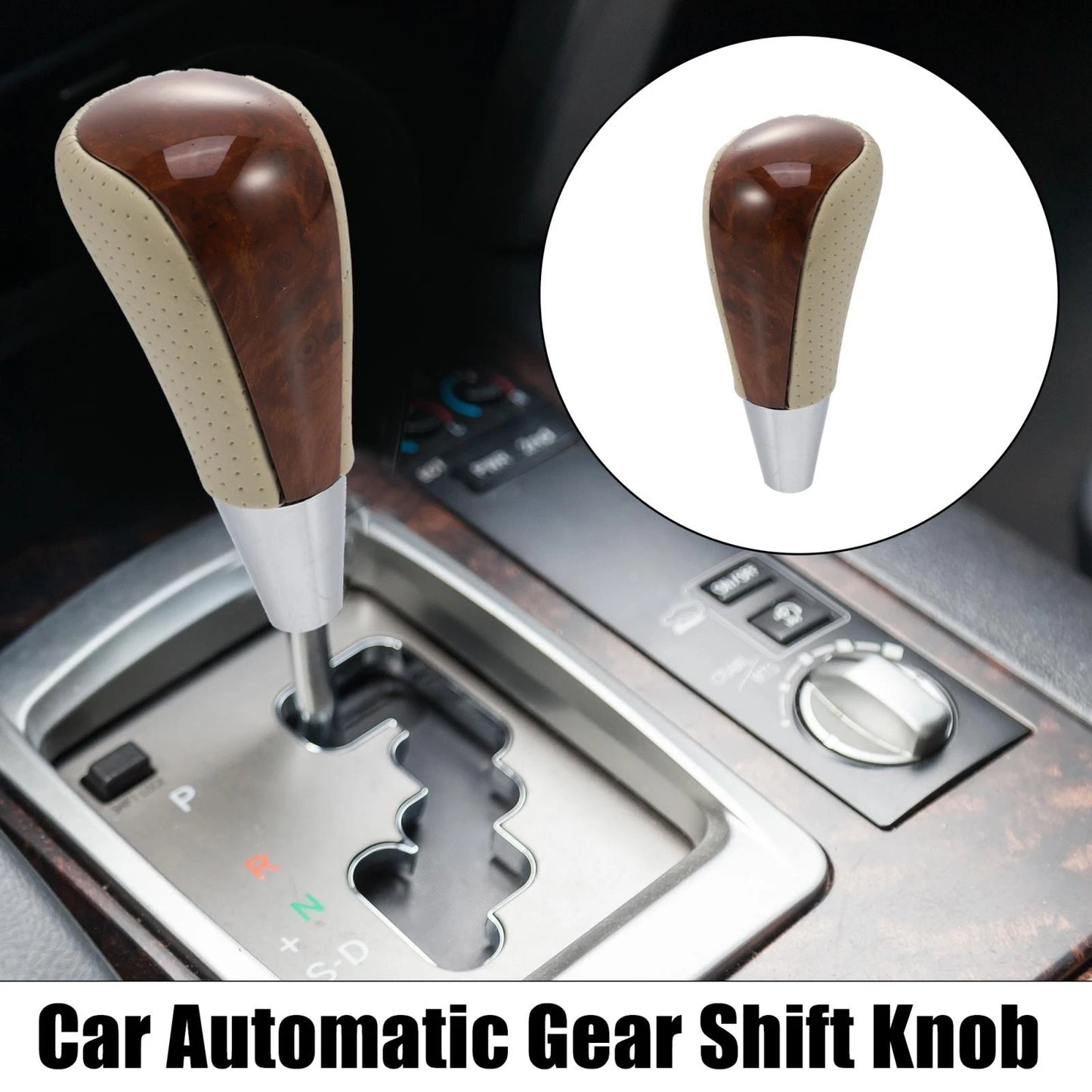 Beige Brown Automatic Gear Shift Knob for Toyota RAV4 Camry Corolla (1997-2023)
