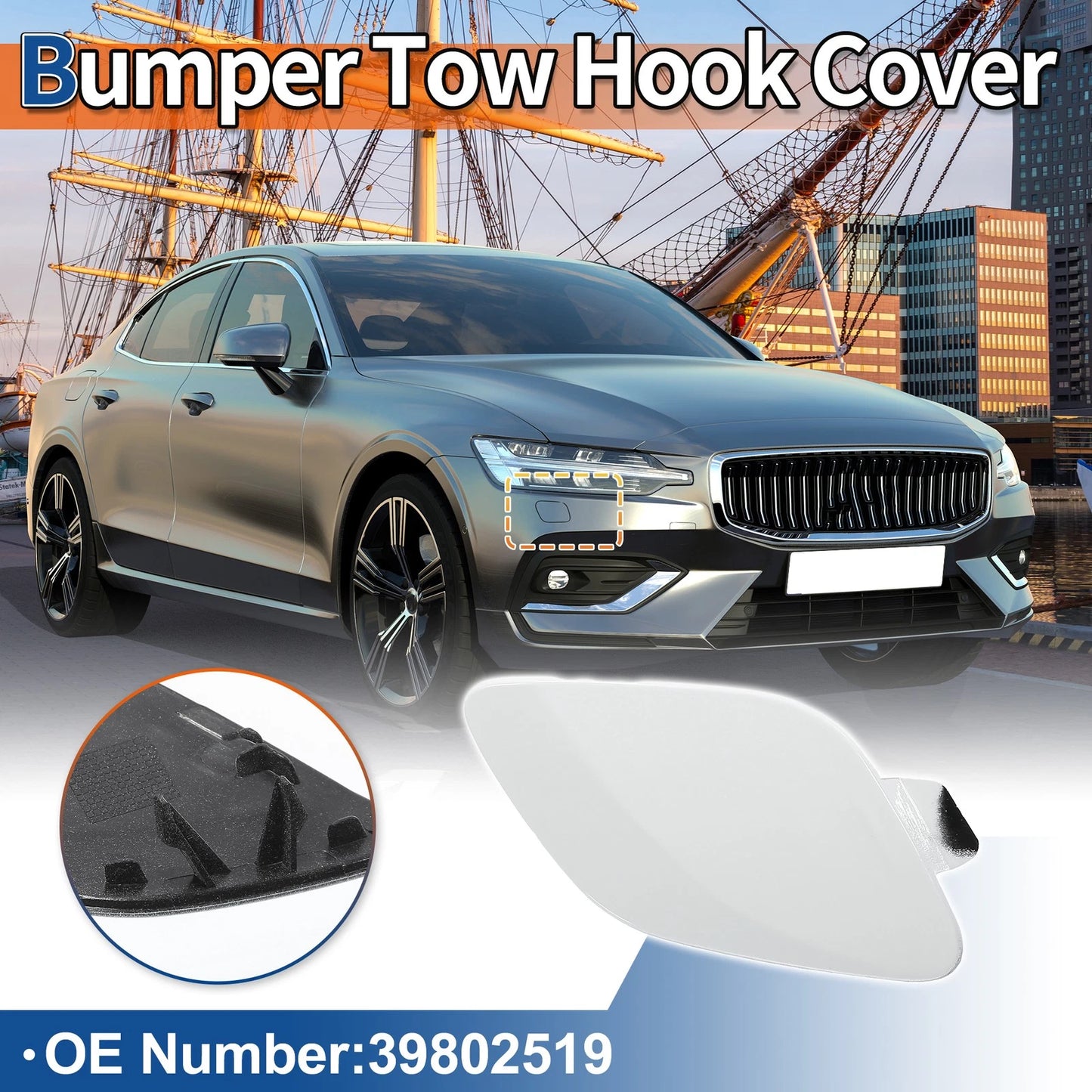 Front Bumper Tow Hook Cover for Volvo S60 (2011-2013)