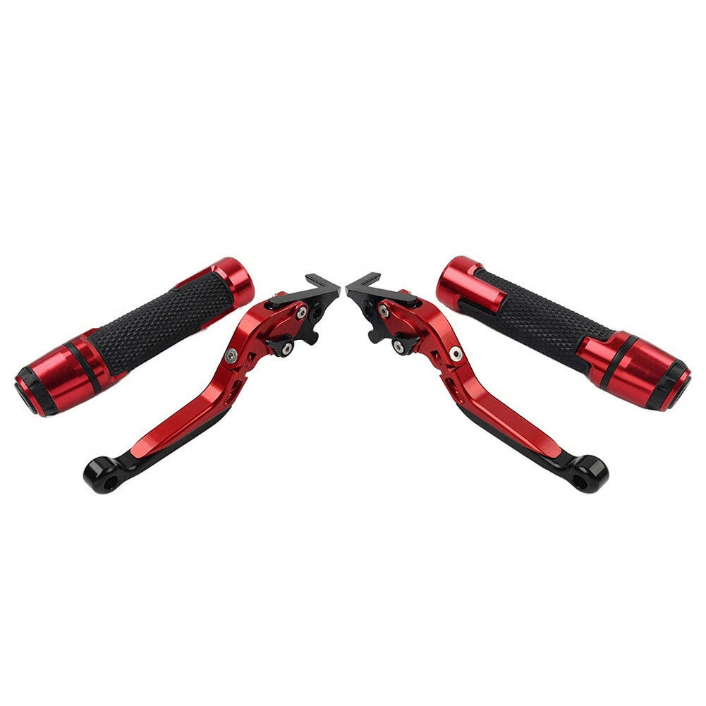 Red Extendable Brake Clutch Levers & Grips for Suzuki GSXR150 (2017-2023)