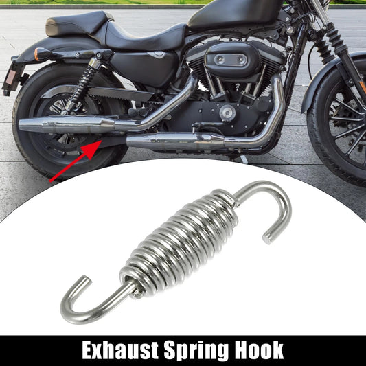 Exhaust Pipe Spring Hook 54mm 2.11" Stainless Steel Silver Tone for Motorcycles