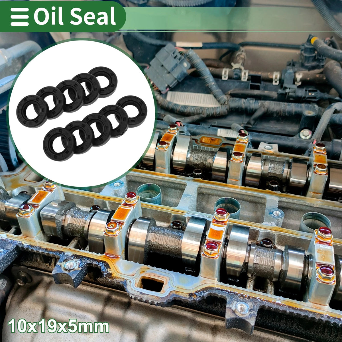 Oil Seal 10x19x5mm NBR Rubber High Pressure for Make Model