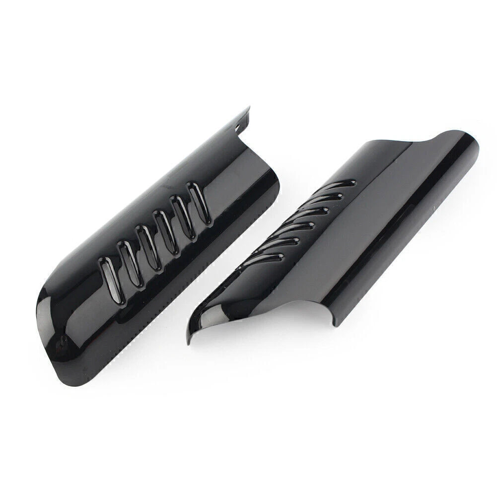 Black Front Fork Lower Leg Deflectors for Harley Touring FLHT (2000-2013)