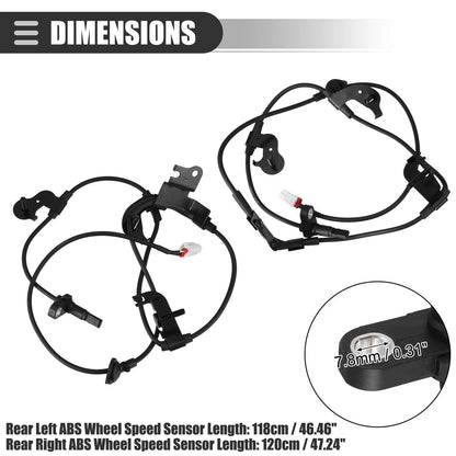 Rear Left Right ABS Wheel Speed Sensors for Lexus NX200t (2015-2018)