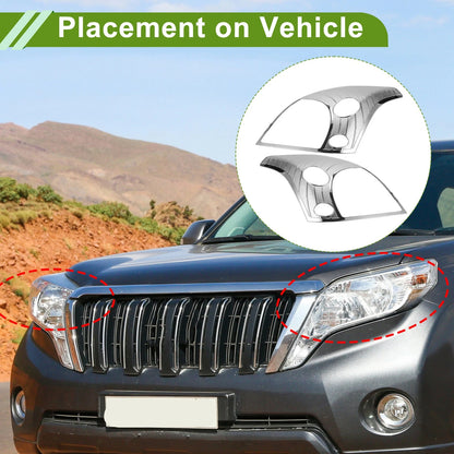 Front Left Right Headlight Trim Bezel for Toyota Prado FJ120 (2003-2009)