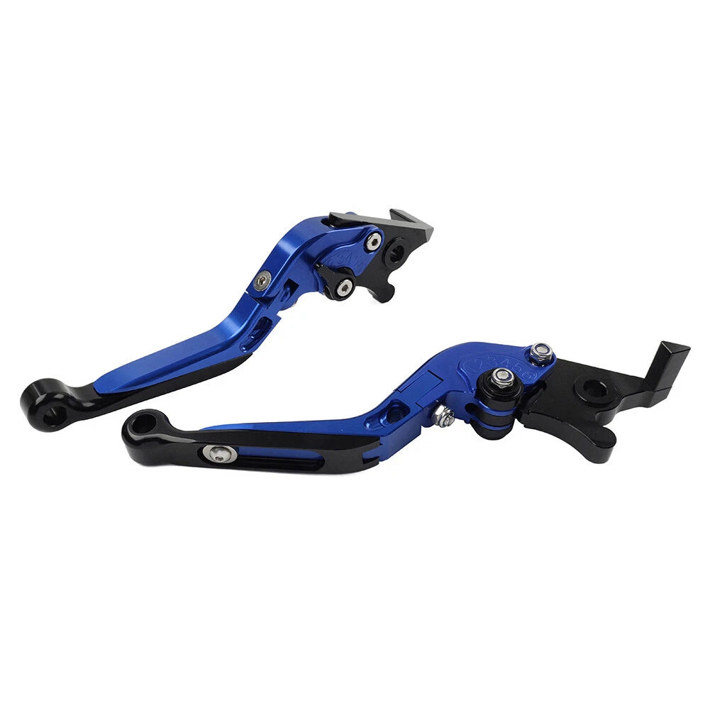 Blue Extendable Brake Clutch Levers for Kawasaki Z1000 ZX6R (2007-2018)