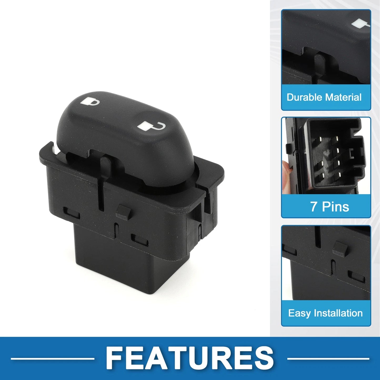 Car Door Lock Switch for Ford Expedition Explorer Taurus Black