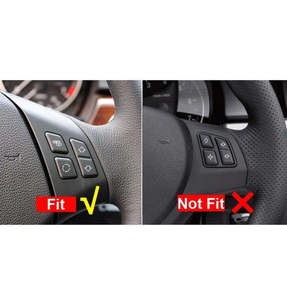 Carbon Fiber Steering Wheel Remote Buttons Cover Trim fit For BMW 3 Series E90