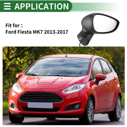 Right Side Door Mirror for Ford Fiesta MK7 (2017-2023) Manual Folding Black