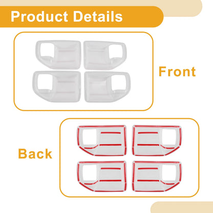 Interior Door Handle Bowl Cover Trim for Jeep Wrangler JK (2011-2017) 4 Pcs