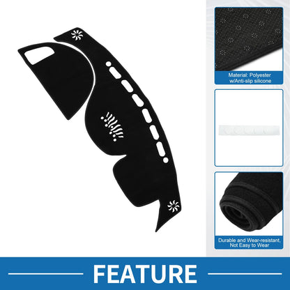 Dash Cover Mat for Infiniti FX35 FX50 (2009-2013) Sun Protector Pad Black