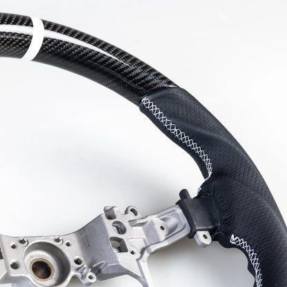 Carbon Flat Bottom Steering Wheel for Toyota Land Cruiser Prado (2003-2009)