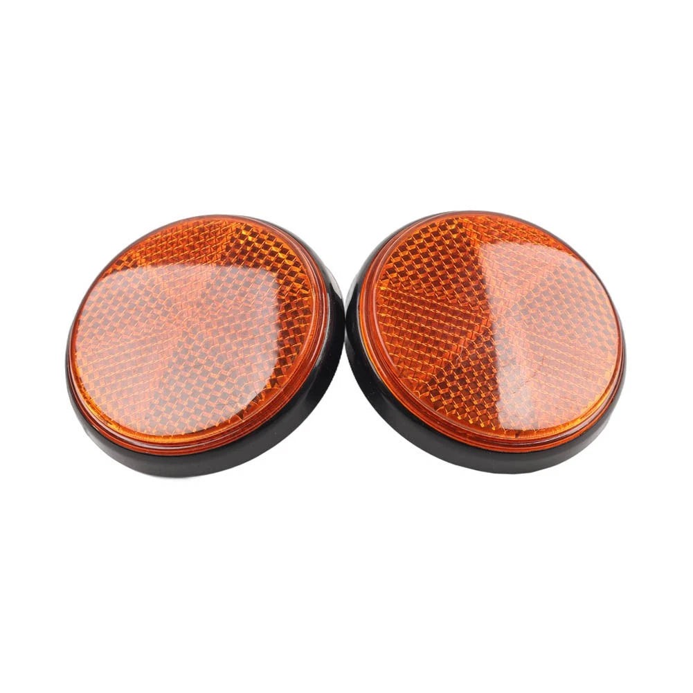 2 x LED Motorcycle Round Reflector Tail Brake Turn Signal Light for Make & Model