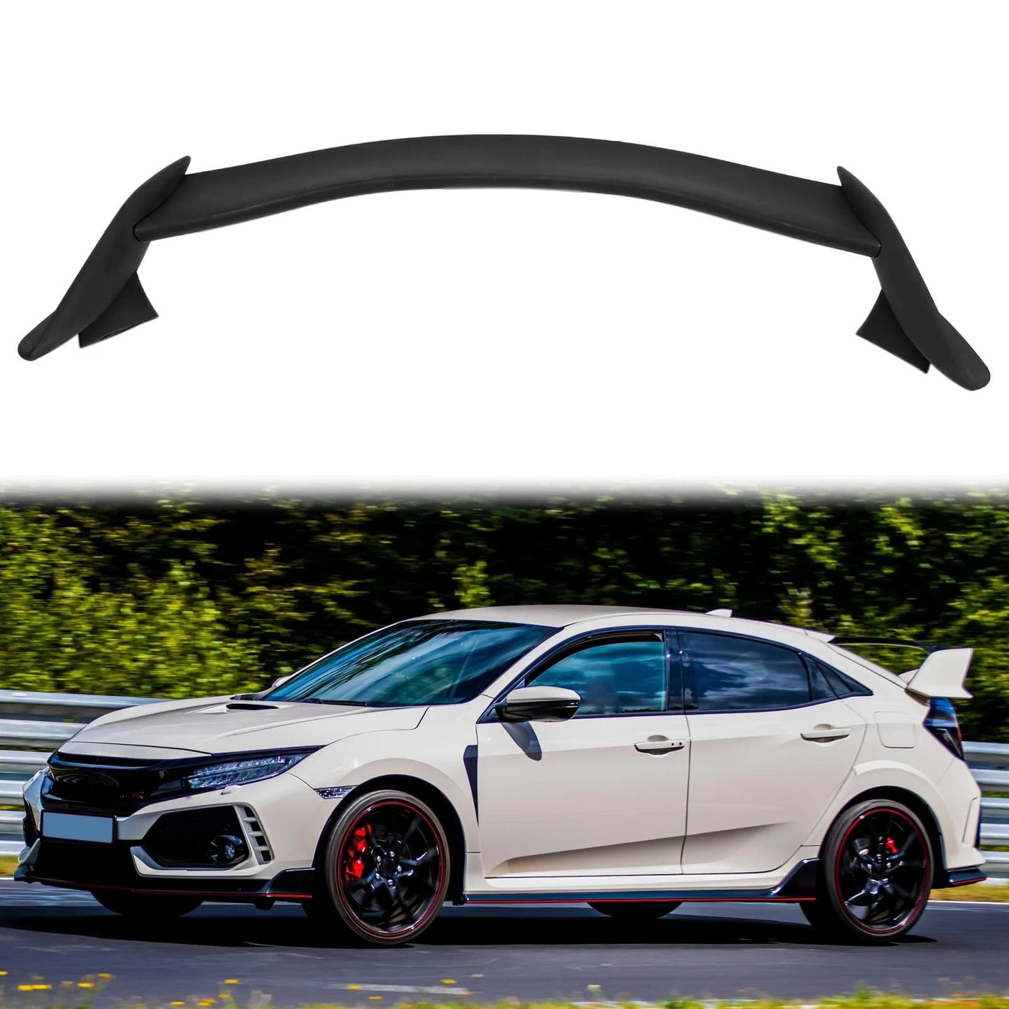 Black Rear Trunk Wing Spoiler for Honda Civic (2016-2019)