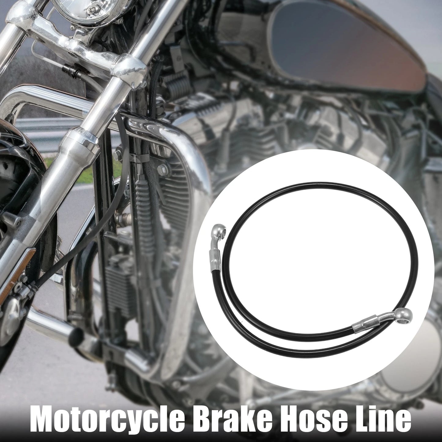 Brake Hose / 80cm / Hydraulic Brake Line Oil Hose Black for Motorcycle