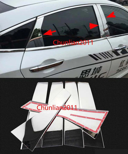 Sill Frame with Middle Pillars Upper Window for Honda Civic 10th 4dr Sedan (2016-2023)