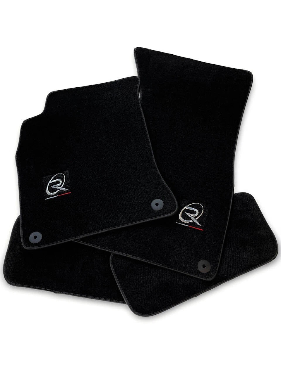 Luxury Black Carpet Floor Mats for Audi Q8 (2019-2022) 2 x ROVBUT Premium