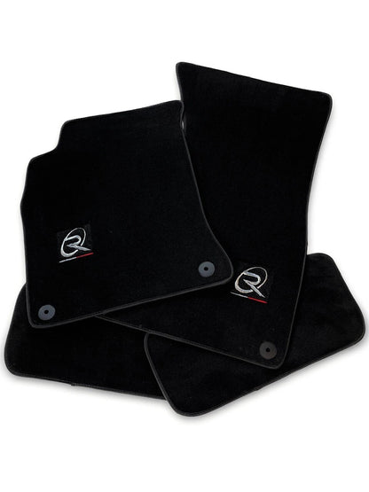 Luxury Black Carpet Floor Mats for Audi Q8 (2019-2022) 2 x ROVBUT Premium