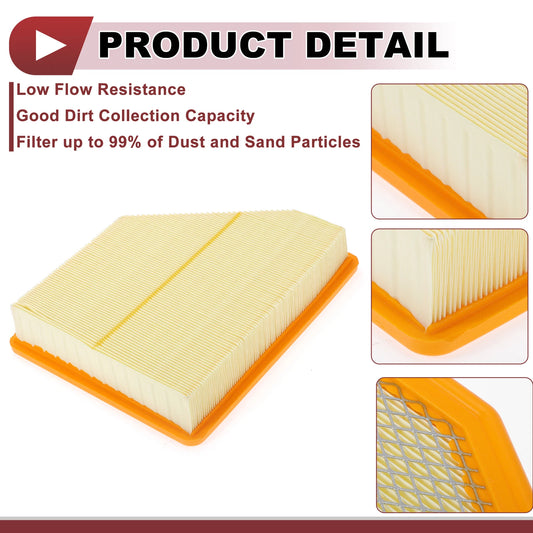 1 Pcs Car Engine Air Filter for Chevrolet Camaro 3.6L 6.2L (2010 - 2015)
