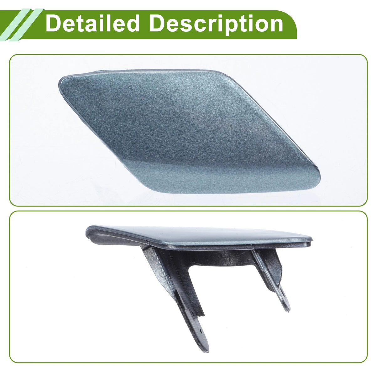 Front Right Washer Nozzle Cover for BMW 428i 2014-2016 (2 x Gray Caps)