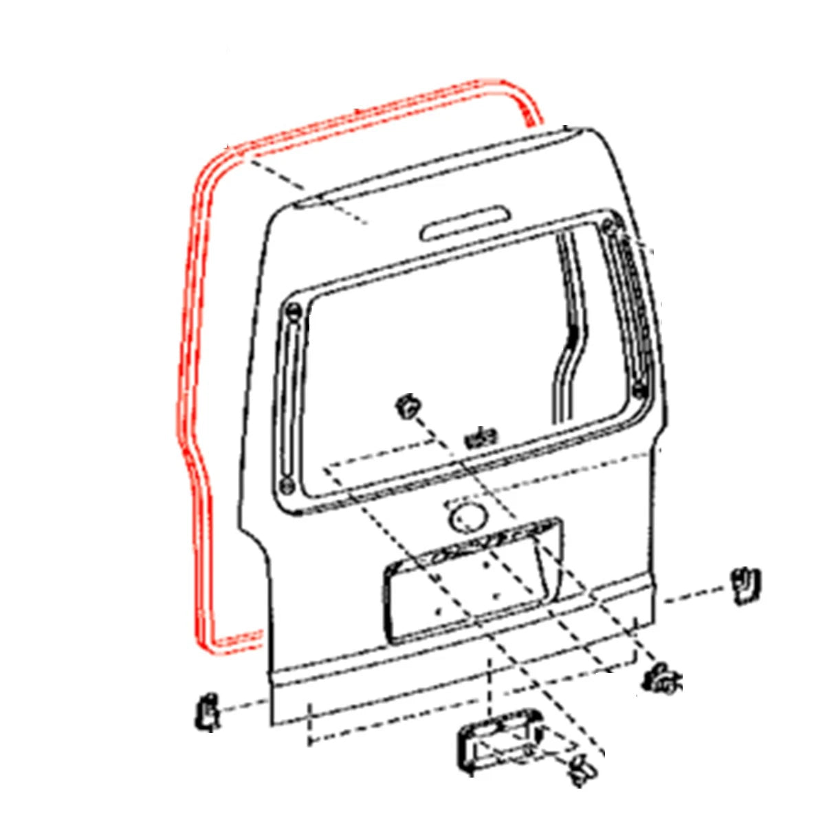 Tail gate Weatherstrip Seal for Toyota Hiace Van 2005-2016
