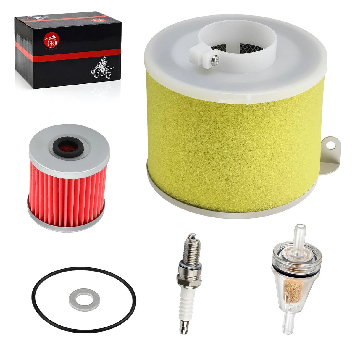 Air Filter Guide Kit w/ Oil & Fuel Filter for Kawasaki Bayou (1998–2003)