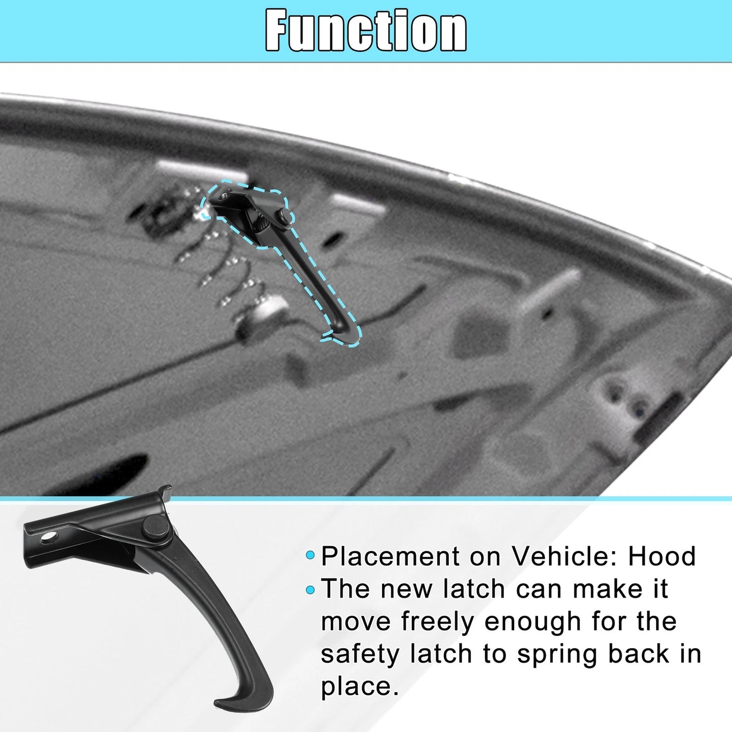 Hood Safety Catch Latch Lock for Jeep Wrangler (2007-2017)