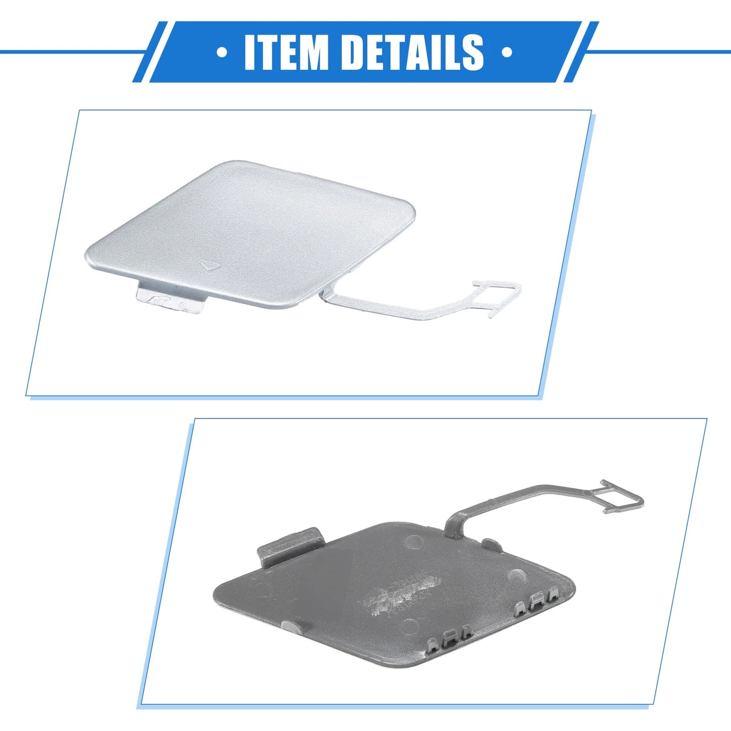 Rear Bumper Tow Hook Eye Hole Cover for BMW 3 F30 (2012-2015) Silver Tone