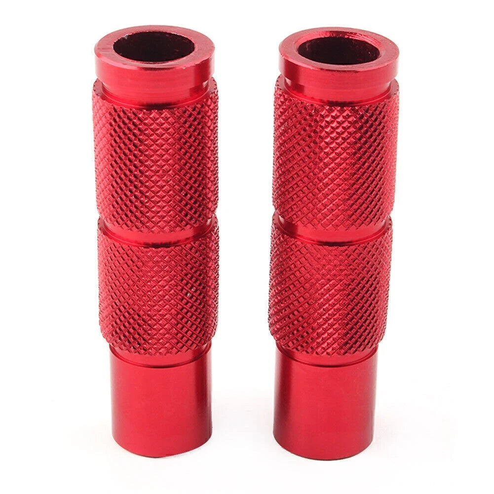 Universal Motorcycle Foot Pegs for Racing Bikes - Red