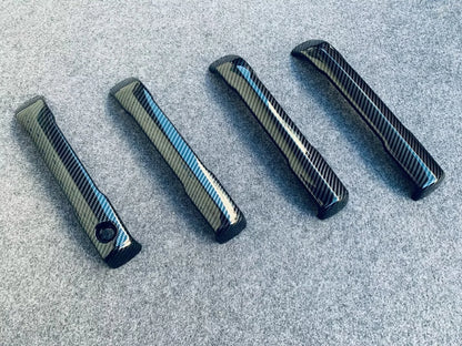 Half Pack Door Handle Lid Cover Trim for 2022-2023 Toyota Tundra Carbon Fiber