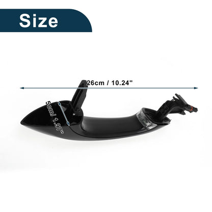 Exterior Door Handle for BMW F07 F10 (2010-2017) Rear Left Black Silver Tone