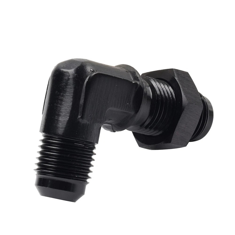8AN Male to Male 90 Degree Flare Union Bulkhead Adapter Fitting for Car