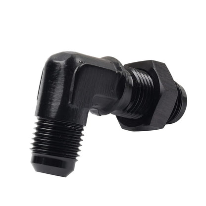 8AN Male to Male 90 Degree Flare Union Bulkhead Adapter Fitting for Car