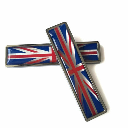 Stainless Metal Union Jack Car Side Fender Sticker Emblem fit for Range Rover