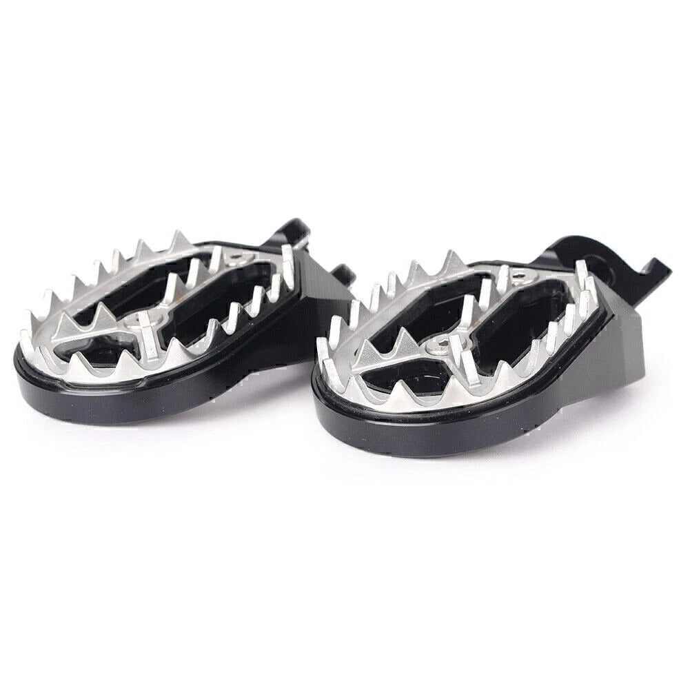 Black Shark Teeth Racing Foot Pegs for Kawasaki KX250 KX450 (2008-2015)