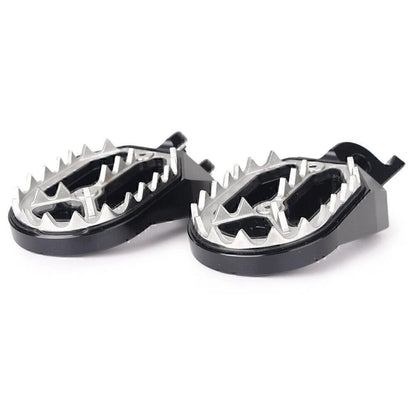 Black Shark Teeth Racing Foot Pegs for Kawasaki KX250 KX450 (2008-2015)