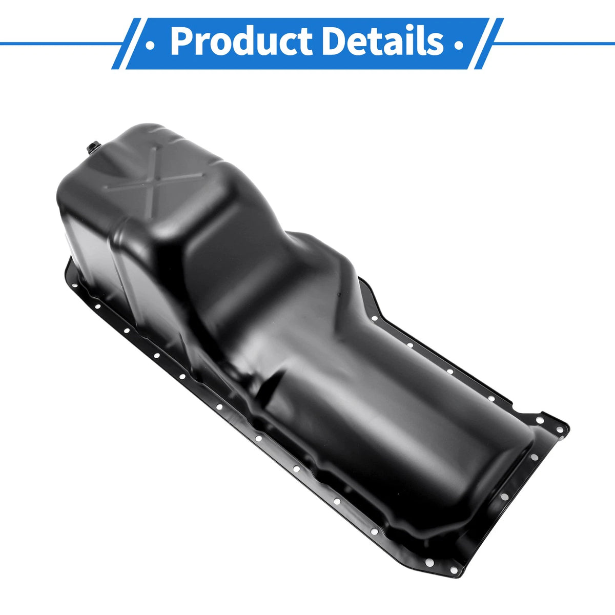 Engine Oil Pan for Jeep Wrangler (2000-2006) - 1 x No.53010340AB, Iron Black