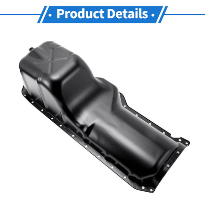 Engine Oil Pan for Jeep Wrangler (2000-2006) - 1 x No.53010340AB, Iron Black